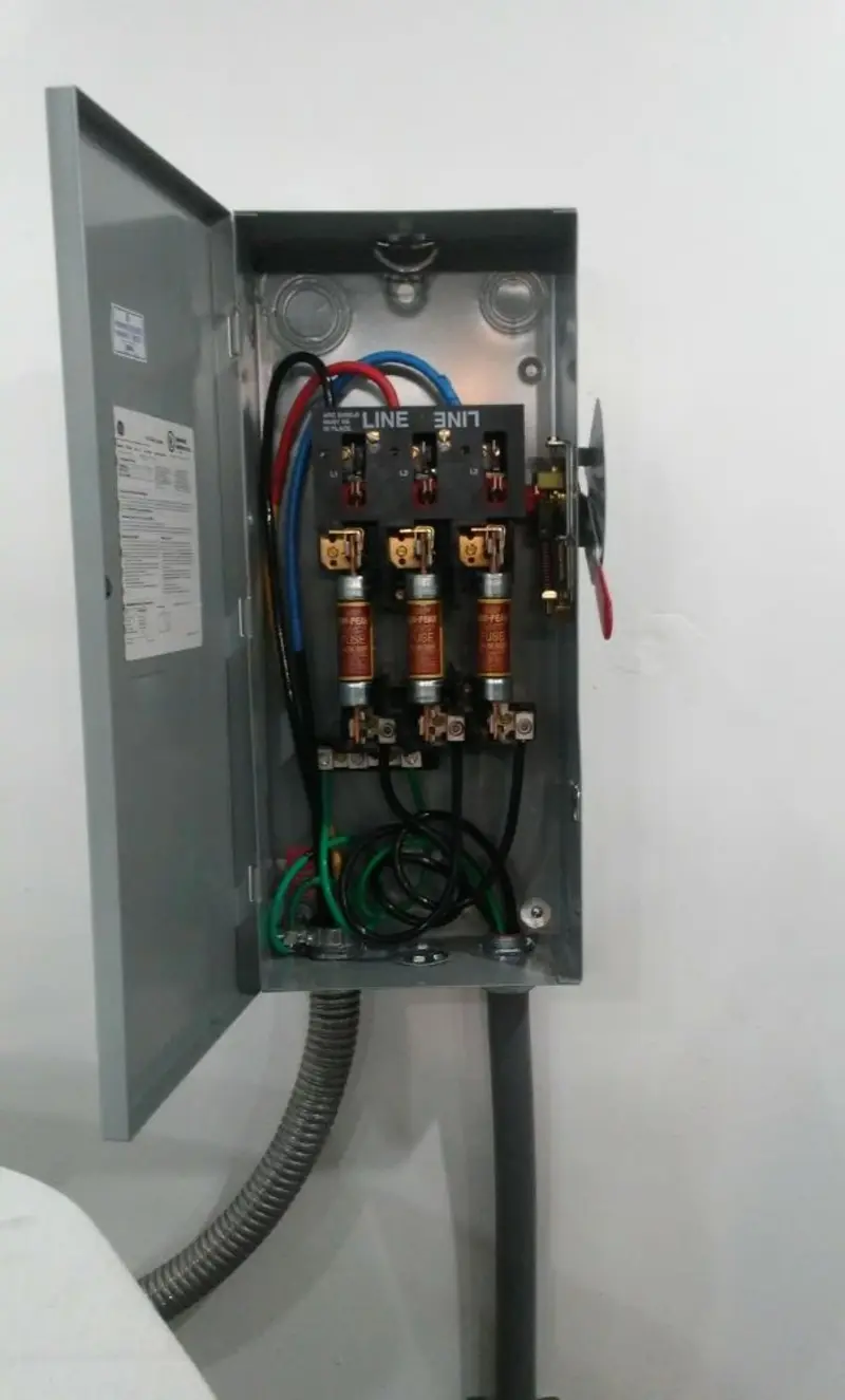 Three-phase disconnect switch installed for Electrical Wiring & Rewiring in Linden